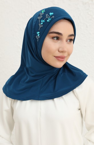 وشاح أزرق زيتي 0048-27