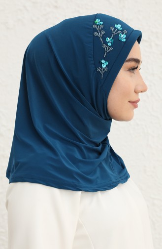 وشاح أزرق زيتي 0048-27