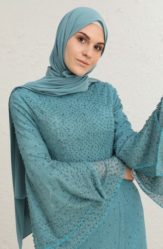 Habillé Hijab Turquoise 1017-01