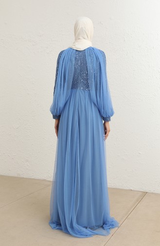 Indigo Hijab Evening Dress 5519-11