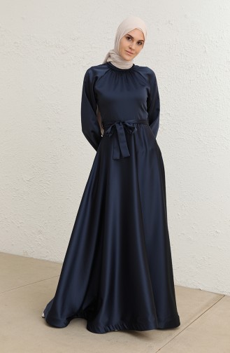 Habillé Hijab Bleu Marine 5758-01