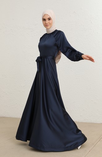 Habillé Hijab Bleu Marine 5758-01