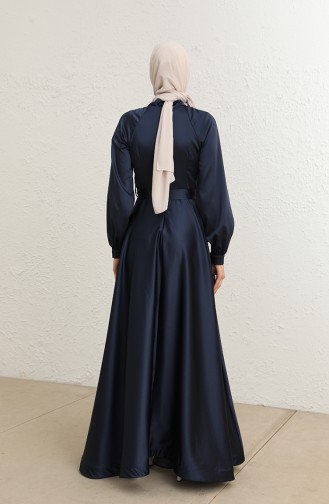 Dunkelblau Hijab-Abendkleider 5758-01