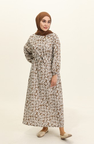 Robe Hijab Couleur Brun 5409-01