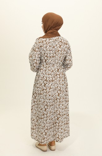 Robe Hijab Couleur Brun 5409-01