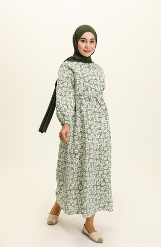 Robe Hijab Vert noisette 5409-03