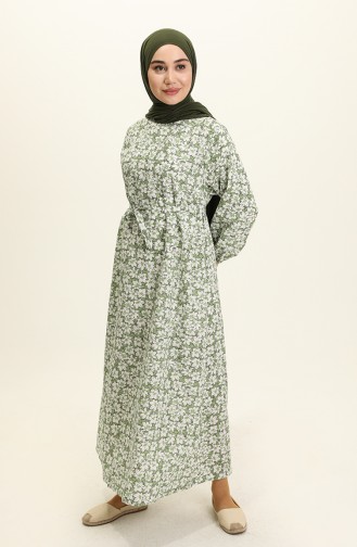Robe Hijab Vert noisette 5409-03