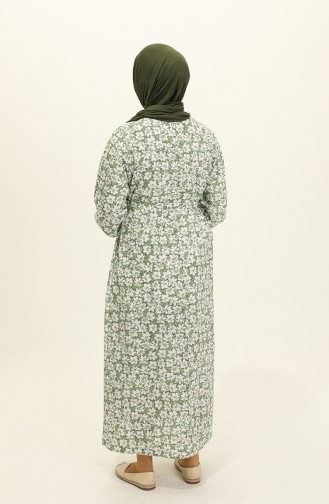 Robe Hijab Vert noisette 5409-03