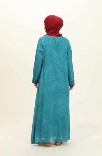 Turquoise Hijab Dress 0003-02