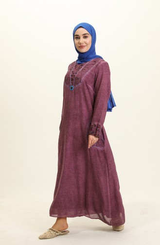 Şile Facric Pocket Dress 0003-05 Purple 0003-05