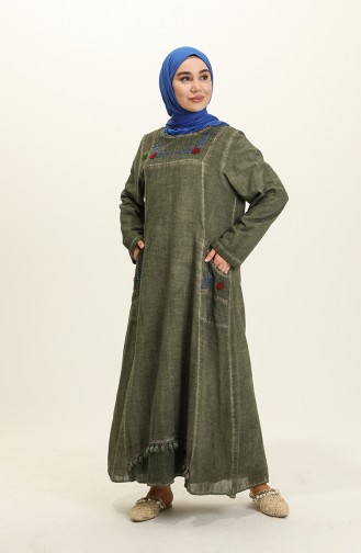 Khaki Hijab Dress 0004-01