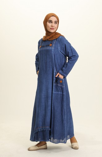 Robe Hijab Bleu Marine 0004-03