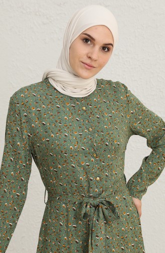 Khaki Hijab Kleider 60272-03