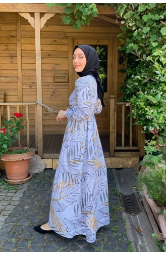Weiß Hijab Kleider 0020-01