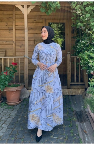 Weiß Hijab Kleider 0020-01