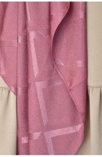 Burden Dörtgen Desen 120 Cm Eşarp 00002-10 Gül Kurusu