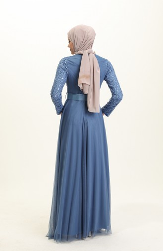 Habillé Hijab Bleu Foncé 5353-13