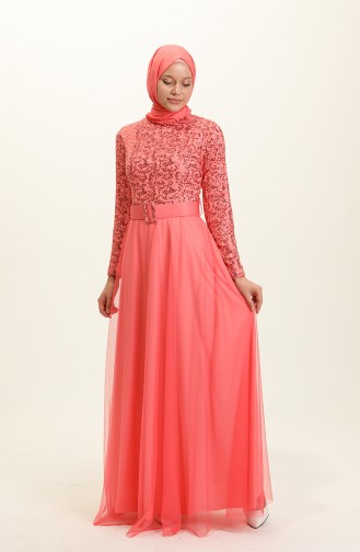 Habillé Hijab Corail 5353-17