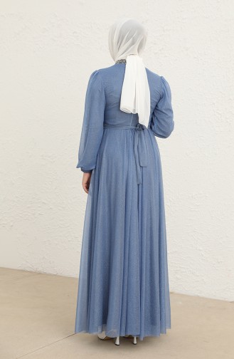 Indigo Hijab Evening Dress 5501-24