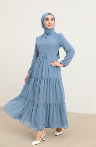 Indigo Hijab Dress 5725-02