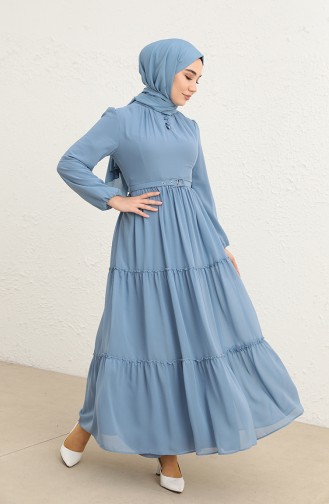 Indigo Hijab Dress 5725-02