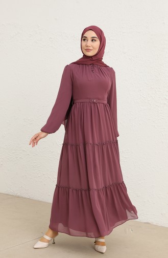 Beige-Rose Hijab Kleider 5725-04