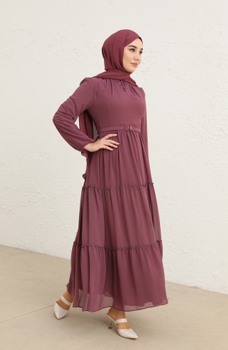 Dusty Rose Hijab Dress 5725-04