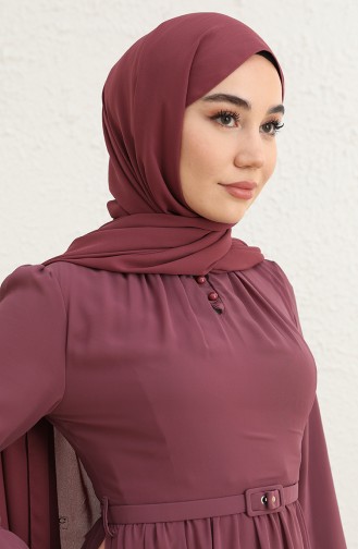 Beige-Rose Hijab Kleider 5725-04