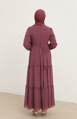 Beige-Rose Hijab Kleider 5725-04