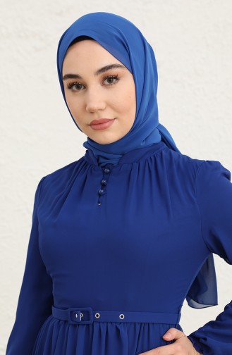 Saxe Hijab Dress 5725-05