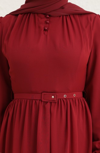 Claret red İslamitische Jurk 5725-07