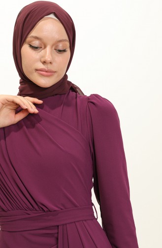 Lila Hijab-Abendkleider 5736-01