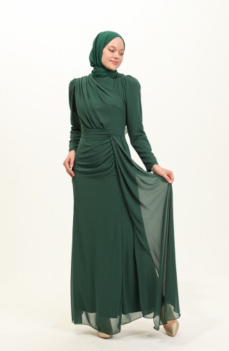 Smaragdgrün Hijab-Abendkleider 5736-02