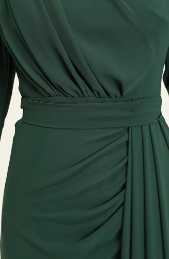 Smaragdgrün Hijab-Abendkleider 5736-02