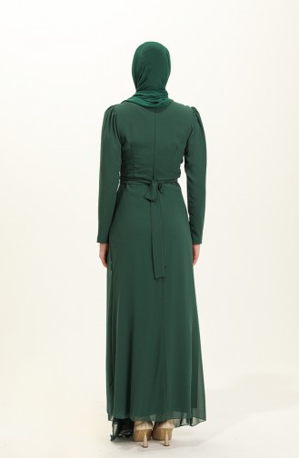 Habillé Hijab Vert emeraude 5736-02