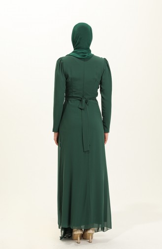 Smaragdgrün Hijab-Abendkleider 5736-02