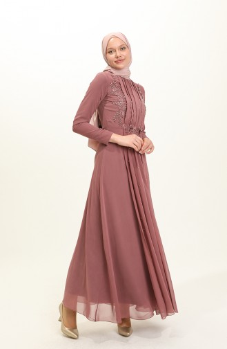 Dusty Rose İslamitische Avondjurk 5589-03