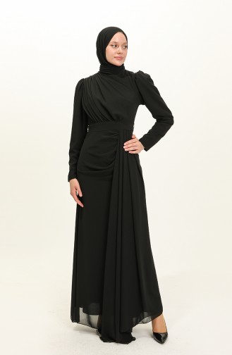 Habillé Hijab Noir 5736-10
