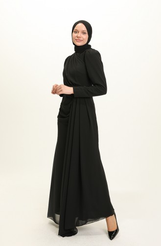 Habillé Hijab Noir 5736-10