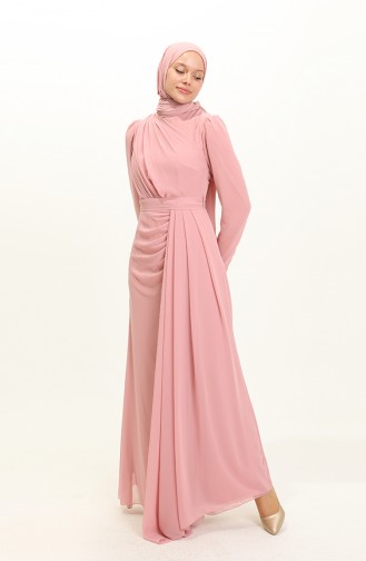 Pink Hijab Evening Dress 5736-11