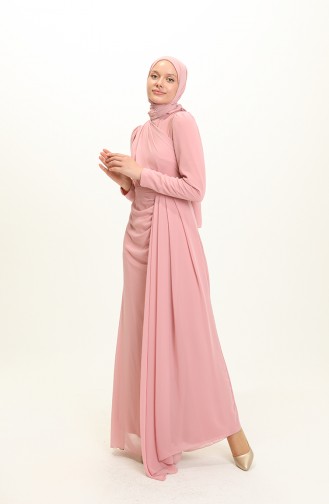Pink Hijab Evening Dress 5736-11
