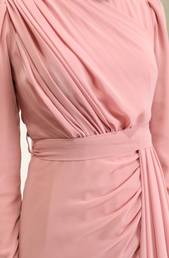 Pink Hijab Evening Dress 5736-11