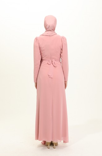 Pink İslamitische Avondjurk 5736-11