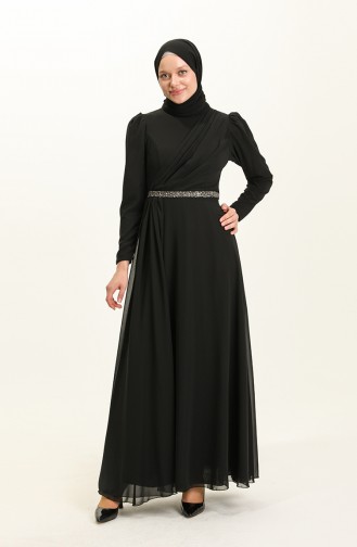 Black İslamitische Avondjurk 5737-03