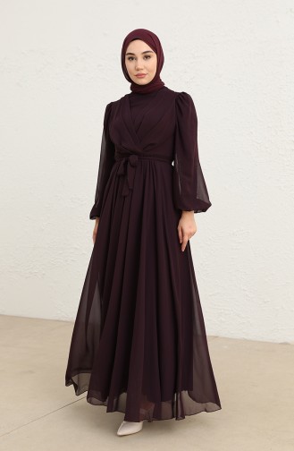 Lila Hijab-Abendkleider 5796-06