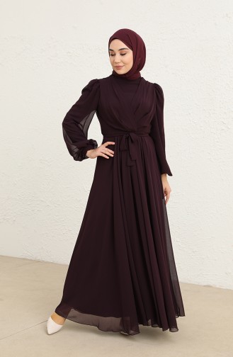Lila Hijab-Abendkleider 5796-06