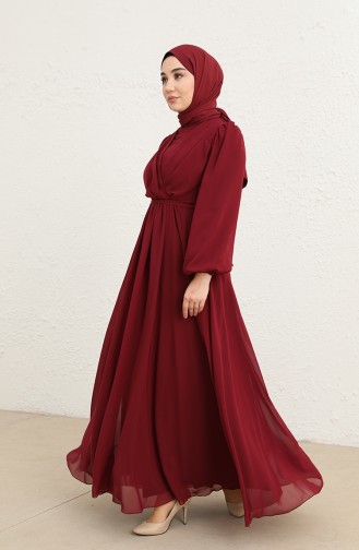 Claret red İslamitische Avondjurk 5796-07