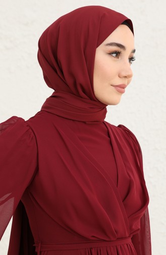 Claret red İslamitische Avondjurk 5796-07