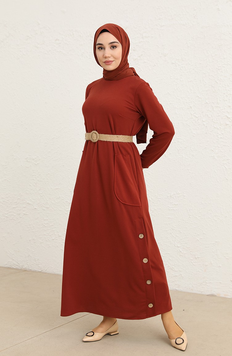 Ziegelrot Hijab Kleider 5804 03 Sefamerve ziegelrot-hijab-kleider-5804-03-sefamerve