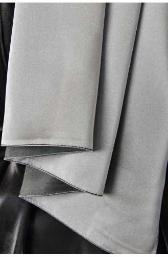 Black Shine Parlak Düz Şal 00004-05 Gri
